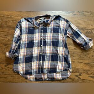 Old Navy Women's Flannel “The Boyfriend Shirt” Plaid Shirt